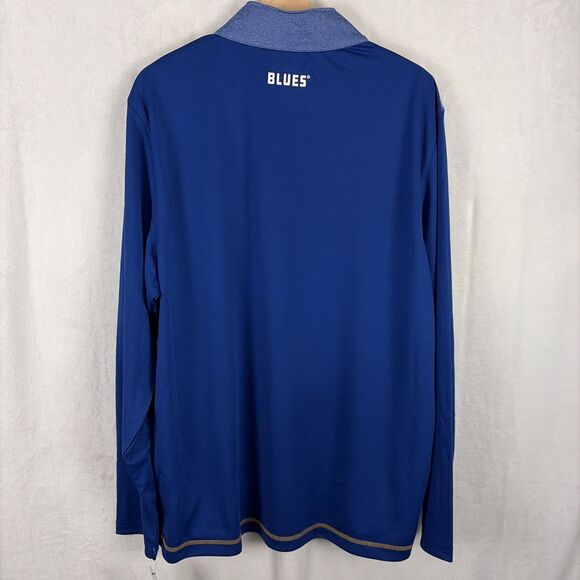 St. Louis Blues NHL 1/4 Zip Blue Pullover Tech Shirt Jacket Men's Size XL NWT - Picture 5 of 6